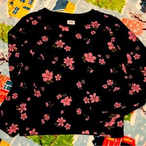 2 pc GAP Kids floral sweatshirt & joggers set.